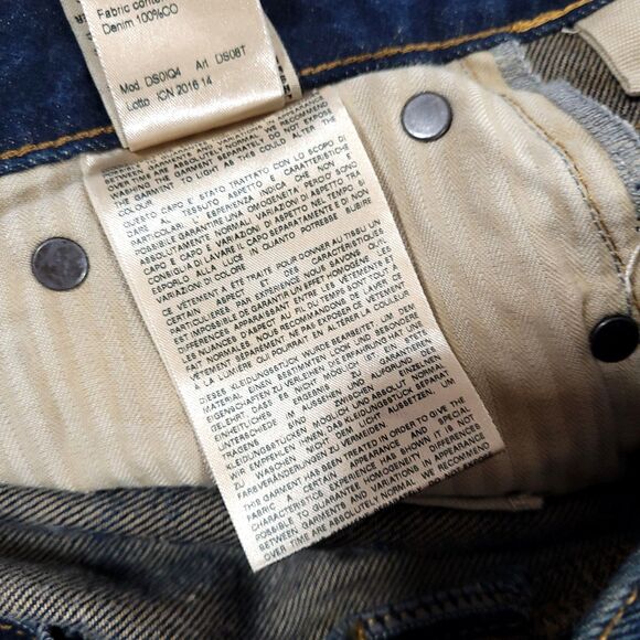 R13 The Classic straight leg Italy Jeans 28 Indigo R13W0189-197 distressed US 8 - Picture 13 of 16